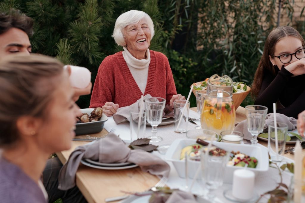 happy senior woman